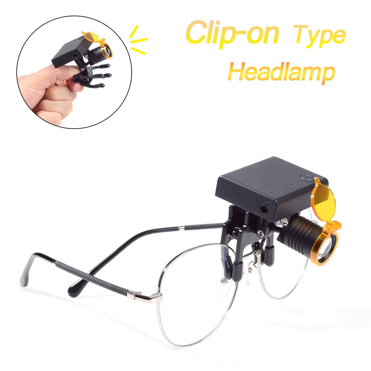 Head 3W for Glasses with Optical Clip-on Type + Storage Box (3W)