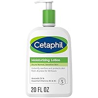 Cetaphil Face & Body Moisturizer, Hydrating Moisturizing Lotion for All Skin Types, Suitable for Sensitive Skin, NEW 20 oz, Fragrance Free, Hypoallergenic, Non-Comedogenic