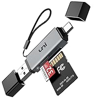 uni SD Card Reader, High-Speed USB C to Micro SD Card Adapter USB 3.0 Dual Slots, Memory Card Reader for SD/Micro SD/SDHC/SDXC/MMC, Compatible with MacBook Pro/Air, Chromebook, Android Galaxy