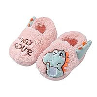 Girls Boots With Little Warm Shoes Pack Kids Dinosaur Home Slippers Cotton Baby Shoes Athletic Sneakers Girls