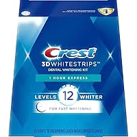 3D Whitestrips, 1 Hour Express, Teeth Whitening Strip Kit, 20 Strips (10 Count Pack)