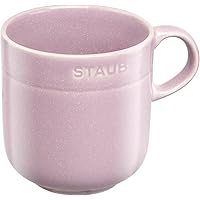 Staub Z1023-899 Ceramic Mug 11.8 fl oz (350 ml), Chiffon Rose, Large, Ceramic Pottery, Microwave Safe