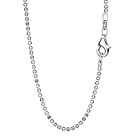 NKlaus necklace 40cm ball chain diamond 925 silver ladies necklace 1,5mm wide 8205
