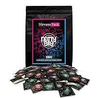 Nirvana Pack Condom - 1000 Count | (Ribbed and Dotted, Ultra Thin, Overtime)