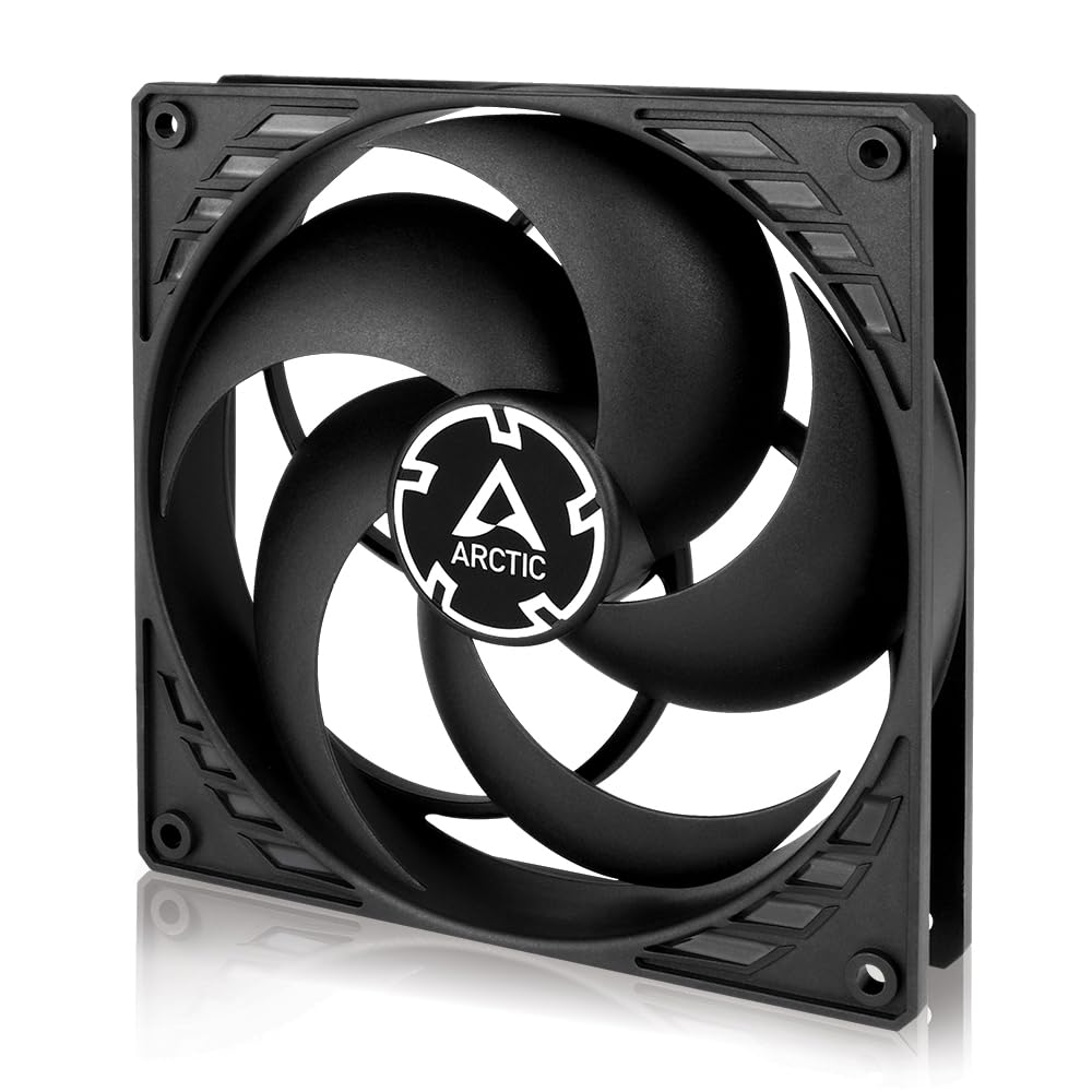 ARCTIC P14 PWM PST CO - 140 mm Case Fan with PWM Sharing Technology (PST), Pressure-optimised, Dual Ball Bearing for Continuous Operation, Computer, 200-1700 RPM (0 RPM 5%) - Black