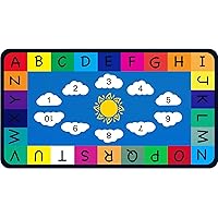 Classroom Rug for Kids - Education Classroom Carpet for Children - Colorful Seating Area - Large Elementary Classroom Rugs - Kids Seating for School Playroom | 6'6