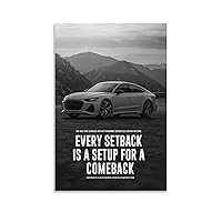 rEWZVBN Motivational Poster. Setback Is Not Permanent Failure But Overall Failure Home Wall Decoration Canvas Painting Wall Art Poster for Bedroom Living Room Decor 08x12inch(20x30cm) Unframe-style
