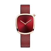 BERING Women Analog Quartz Pebble Collection Watch with Stainless Steel Strap & Sapphire Crystal 18034-XXX
