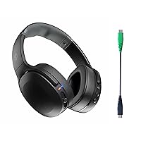 Skullcandy Crusher Evo Over-Ear Wireless Headphones with Sensory Bass with Charging Cable, 40 Hr Battery, Microphone, Works with iPhone Android and Bluetooth Devices - Black