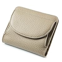 Multifunctional RFID Women Men Wallet Coin Purse Mini Slim First Layer Cowhide Leather Card Holder Ladies Travel Clutch Bag Female Personality Handbag, Grey, M, Modern