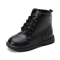 Timatego Toddler Boys Girls Hiking Boots Waterproof Non Slip Warm Winter Ankle Oxford Shoes Kids Rain Snow Boots(Toddler/Littler Kid)