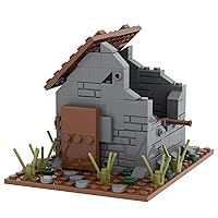 148Pcs WW2 Military Abandoned Hut Building Block Set.The Set is a Must-Have for Any Military Collector or History Enthusiast.