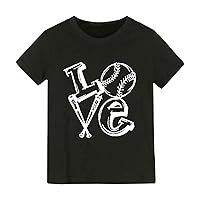 Toddler Baby Girls Vest T Shirt Tops Love Baseball Print Vest T Shirt Tops Summer Clothes Small Kids