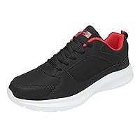 Mens Walking Shoes Athletic Running Sneakers Mens Walking Shoes Athletic Running Sneakers Mens Shoes Casual Fashion Large Size Leather Solid Color Lace Up Casual