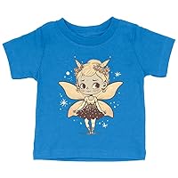 Cute Fairy Baby Jersey T-Shirt - Cartoon Baby T-Shirt - Graphic Art T-Shirt for Babies