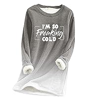 I Am So Freaking Cold Sweatshirt Womens Fuzzy Fleece Sherpa Lined Pullover Top Gradient Long Sleeve Crewneck Sweater