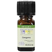 Aura Cacia Aromatherapy 100% Organic Essential Oil, Oregano - 0.25 Oz (Packaging may vary)