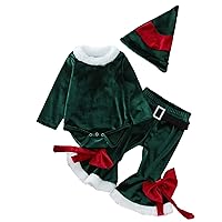 Baby Toddler Christmas Clothes Fall Winter Girls Reindeer/Santa/Dinosaur Clothing Cute Printing Costume Toddler