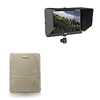 BoxWave Case Compatible with Elvid OCM-89-4KHS - Velvet Pouch Stand, Velour Slip Sleeve Built-in Foldable Kickstand - Tan