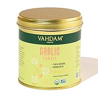 VAHDAM, Garlic Granules (2.47oz) 100% Raw Granulated Garlic (Allium Sativum) from India | Non GMO, Gluten Free, Dried Garlic | Aromatic & Pungent | Direct from Source-Garlic Granules 70g