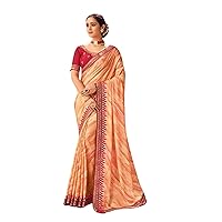 Indian Women Chinon Digital Printed Party Wear Saree Fancy Cocktail Light Weight Trendy Muslim Festival Sari 2920