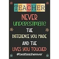 Teacher Appreciation Journal: An Awesome Teacher Appreciation Notebook with a Inspirational Quote to Show Your Gratitude Towards Your Favorite Teacher. Great Retirement or Year End Gift.