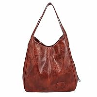 Shoulder Diaper Bag Leather Large Hand Bag Multi-Function Fashion Women's Soft Shoulder Bag Shoulder Sling Bag