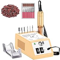 Professional Nail Drill, 20000rpm Electric Nail Drill Machine, Electronic Nail File Drills for Acrylic Nails Gel Nails Manicure Pedicure Tools for Salon Use Gold