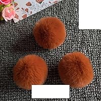 5pcs Soft Pompom Balls Fluffy Pom Pom for Knitted Hat Gloves Bags Keychains Clothing Faux Rabbit Fur Sewing Supplies ( Color : Orange , Size : Black )