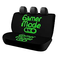 Gamer Mode On Printed Car Back Seat Covers Nonslip Rear Car Seat Protector Fits for Most Cars