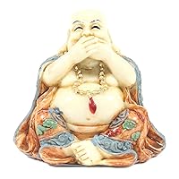 Feng Shui Speak No Evil Happy Face Laughing Buddha Figurine Home Decor Statue