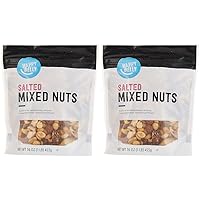 Amazon Brand - Happy Belly Mixed Nuts with Peanuts, Roasted & Sea Salted, 1 pound (Pack of 2)