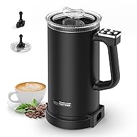Milk Frother and Steamer 4 in 1, Electric Coffee Frother Milk Frothers, Coffee Heater Milk Warmer and Cold Foam Maker Frother with Temperature Control for Latte Cappuccino Macchiato