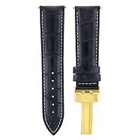 17-24mm Leather Strap Band Deployment Clasp Compatible with Tudor Gold