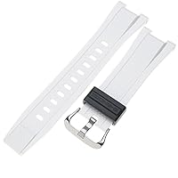 Casio Watch Strap for GST-210 GST-210B GST210B-7A, White Band with Black Keeper