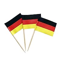 100 Pcs Germany Toothpick Flag German Small Mini Cupcake Topper Flags