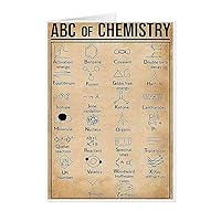 Arsharenkay All Occasion Assortment The science Educational Knowledge Art Greeting Cards/Set of 8 / Size 105 x 145 mm / 4 x 5.5 inches (Chemist ABC of Chemistry Vertical)
