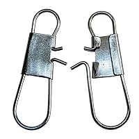 100 Pieces Fishing Interlock Snaps Stainless Steel Safety Snaps Fit for Saltwater Freshwater Fishing Crappie Fishing Gear
