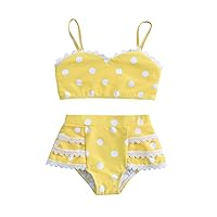 Girls Cover Ups for Swimwear Size 14 Summer Toddler Girls Lace Dot Prints Ruffles Two Piece Swimwear Swimsuit