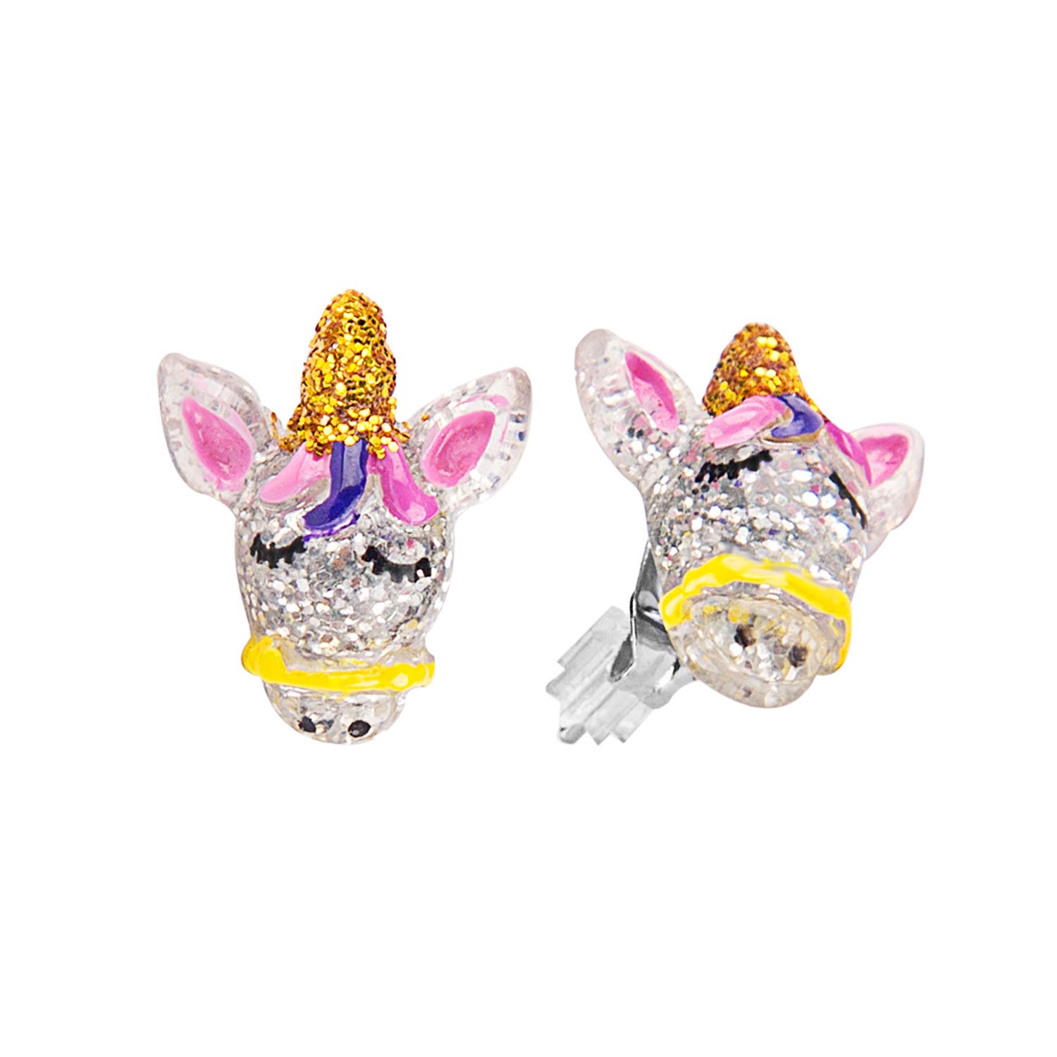 SkyWiseWin Hypoallergenic Earrings Set for Little Girls, Children's Colorful Cute Earrings for Kids