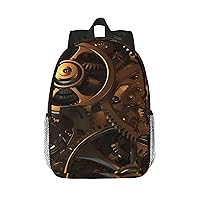 Cool Steampunk Gears Print Backpack for Women Men Lightweight Laptop Bag Casual Daypack Laptop Backpacks 15 Inch