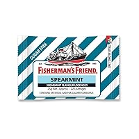 Fisherman's Friend Sugar Free Spearmint Flavor 22 Lozenges (Pack of 6)