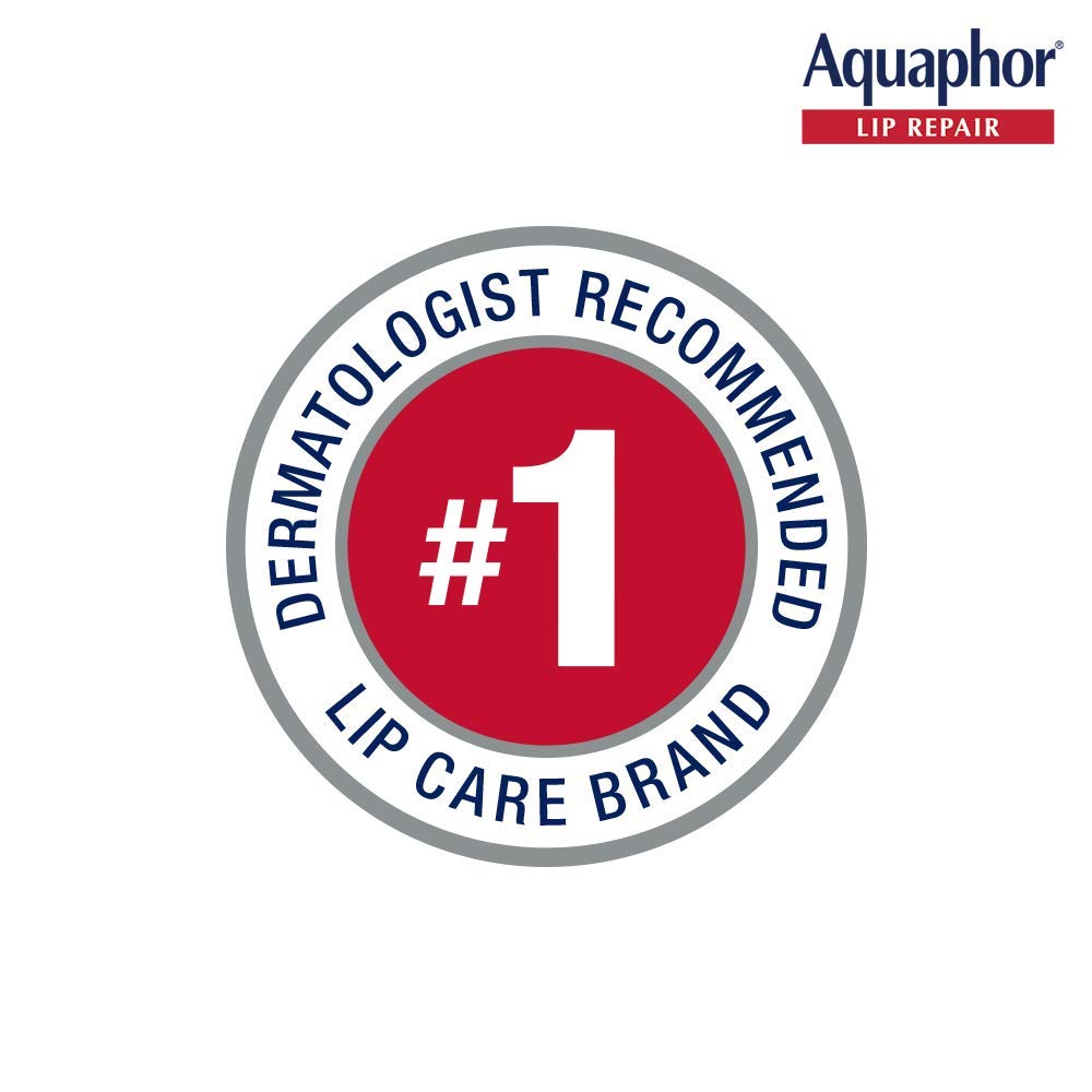 Aquaphor Lip Repair Ointment - Long-lasting Moisture to Soothe Dry Chapped Lips - .35 fl. oz. Tube (Pack of 48)