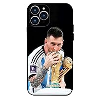 ZERMU for iPhone 14 Pro Max Case, Super Player Star Fashion Full Protection Soft Silicone TPU Shock Absorption Bumper Cover Case for iPhone 14 Pro Max, Lione%l Mess%i-Soccer-10-Argentina Flag