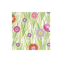 Caspari Flowers and Grasses Paper Cocktail Napkins, Pack of 20