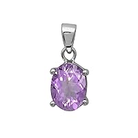 Multi Choice Oval Shape Gemstone 925 Sterling Silver Solitaire Pendant, Birthday Gift Jewelry, Pendant Jewelry