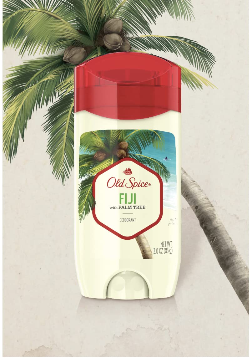 Old Spice Invisible Solid Antiperspirant Deodorant for Men Fiji with Palm Tree Scent Inspired by Nature, 2.25 oz