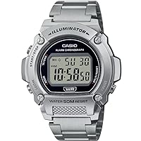 Casio Illuminator 7-Year Battery Alarm Chronograph Digital Watch W219HD-1AV