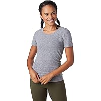 Monrow Women's Textured Tri-Blend Crewneck Tee, Layer-Friendly, Casual Fit & Super Soft Material