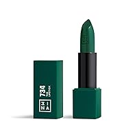 MAKEUP - Vegan - Cruelty Free - The Lipstick 734 - Green Lipstick - 5h Lasting Lipstick - Highly Pigmented - Matte - Vanilla Scented - Lipstick with Magnetic Cap